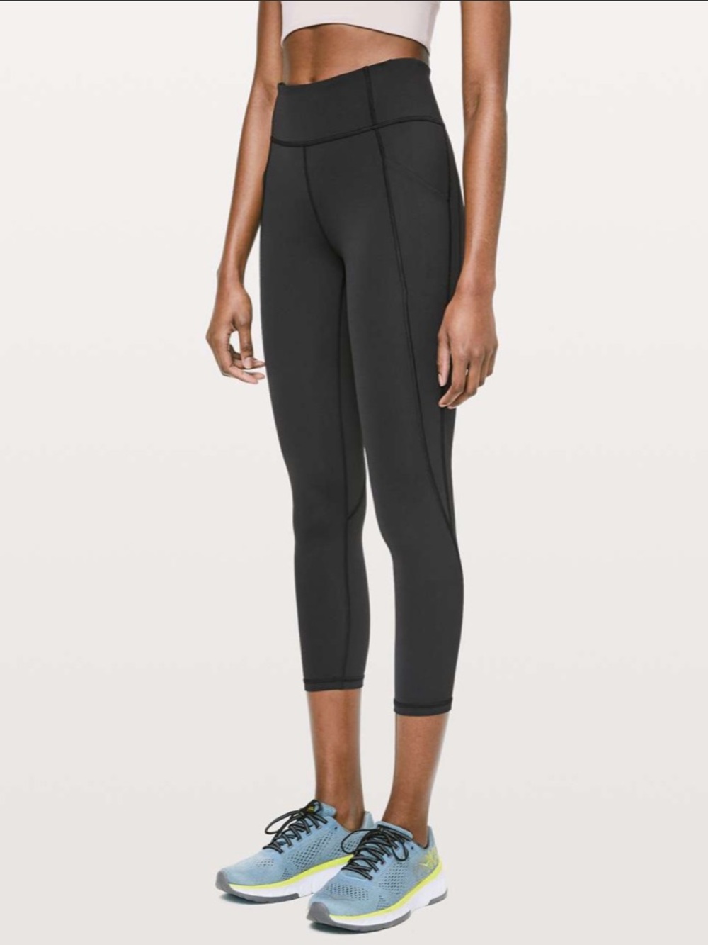 Lululemon Time To Sweat Crop *23” Black Sz 10 - Picture 2 of 16